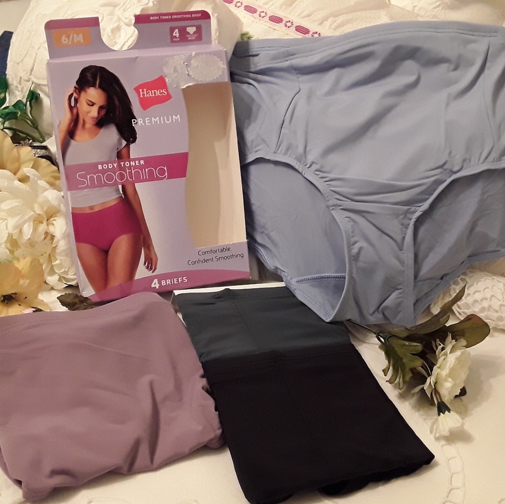 NEW, HANES PREMIUM BOBY TONER SMOOTHING BRIEFS 6M